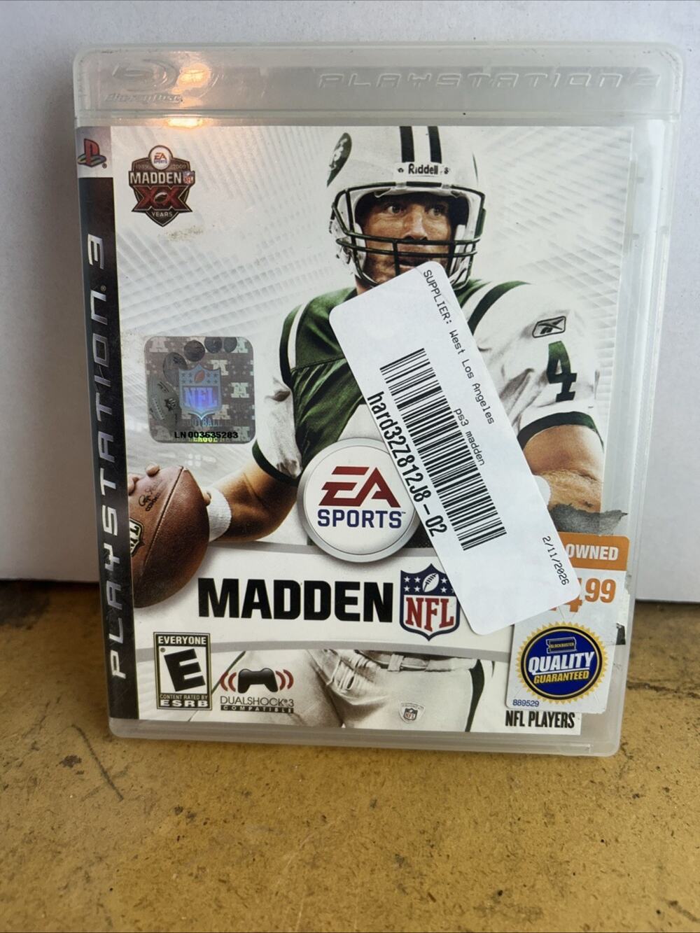 Madden NFL 09 PS3 PlayStation 3 EA Sports Football Game Brett Favre
